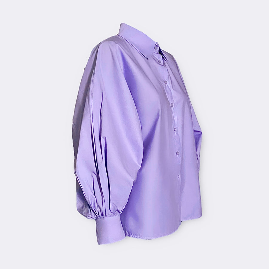 Chemise Lilas manches bouffantes