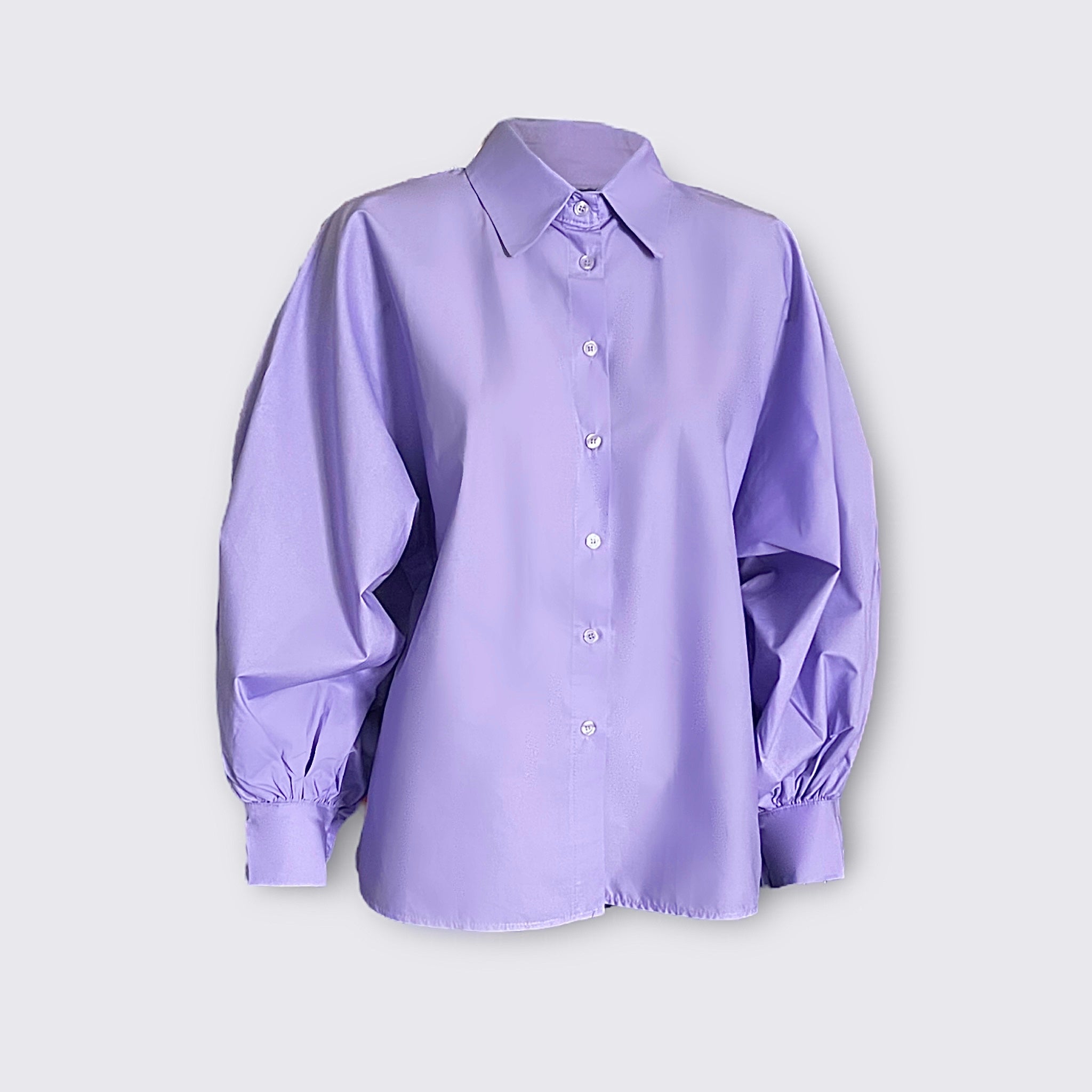 Chemise Lilas manches bouffantes