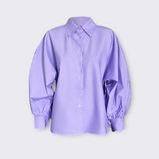 Chemise Lilas manches bouffantes