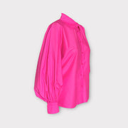 Chemise rose fuschia manches bouffantes