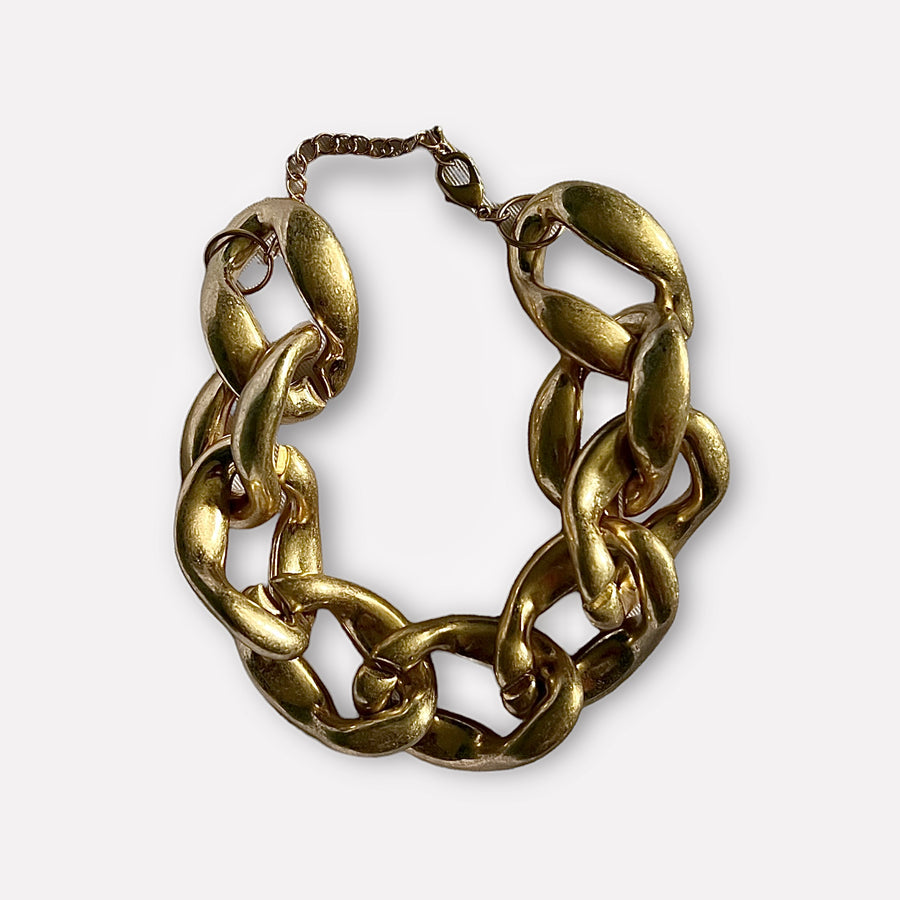 Collier grosse chaine doré