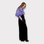 Pantalon long et large taille haute