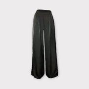 Pantalon large à pince en satin