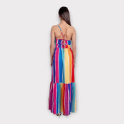 Robe longue multicolore