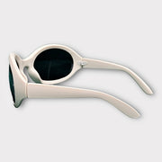 Lunettes de soleil blanc crème