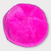 Bonnet fausse fourrure rose fluo