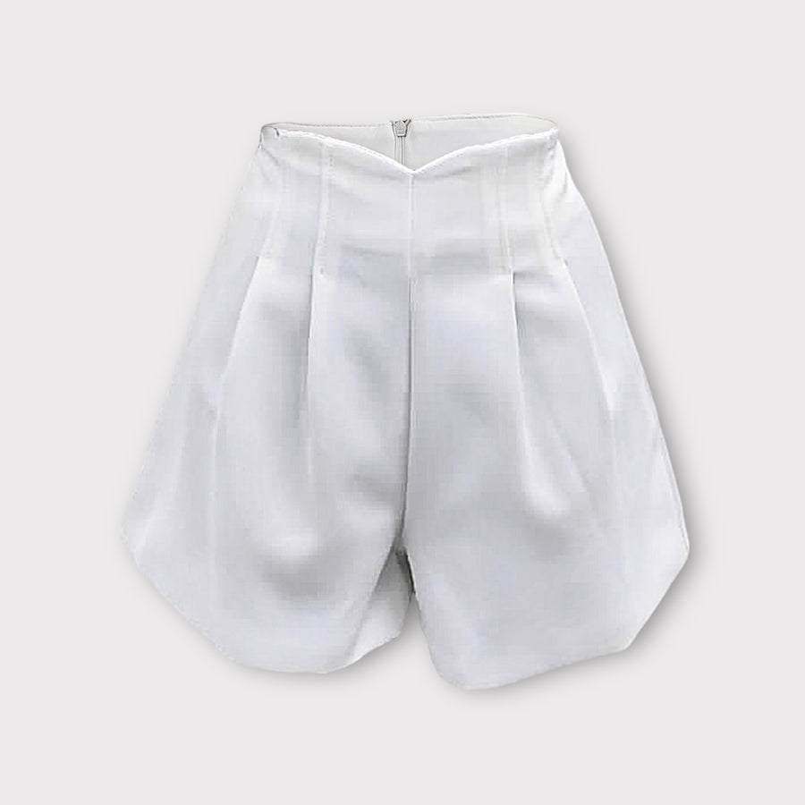 short à pince blanc