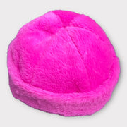 Bonnet fausse fourrure rose fluo