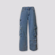 Pantalon cargo en jean