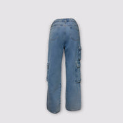 Pantalon cargo en jean