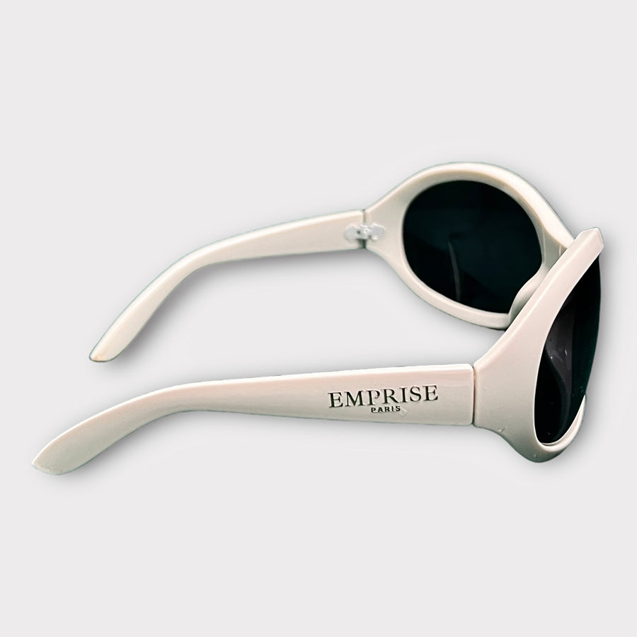 Lunettes de soleil blanc crème